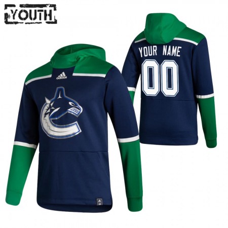 Kinder Eishockey Vancouver Canucks Custom 2020-21 Reverse Retro Pullover Hooded Sweatshirt